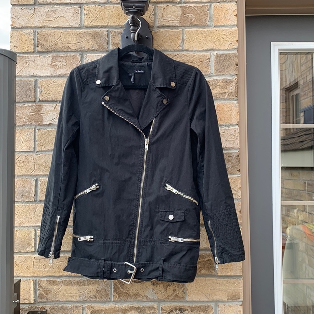 The Kooples long biker jacket Sz XS